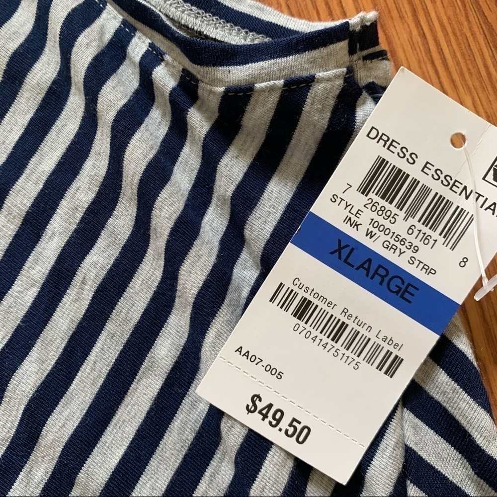 Style & Co Sleeveless Dress striped blue white XL - Picture 13 of 13